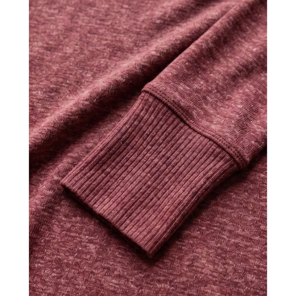 Abercrombie & Fitch Soft A&F Cozy Womens Large‎ Burgundy Good V-Neck Long Sleeve - Picture 2 of 11